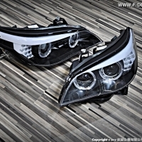 BMW E60 E61 類F10 導光條 四魚眼 大燈 + 改裝光圈 魚眼大燈