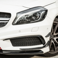 BENZ W176 A250 A45 AMG 專用ED1 6件式 風刀 前保定風翼PP材質