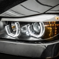 BMW E90/E91 類F10 雙U型 光導型魚眼 大燈 LED方向燈