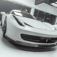 法拉利 Ferrari 458 ltalia V款 V牌 高品質 兩件式 卡夢 前下巴