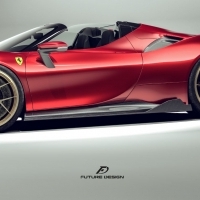 Ferrari SF90 FD品牌 碳纖維 卡夢  側裙 定風翼