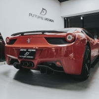 Ferrari 458 Italia Novitec Rosso 款 全抽真空碳纖維 尾翼